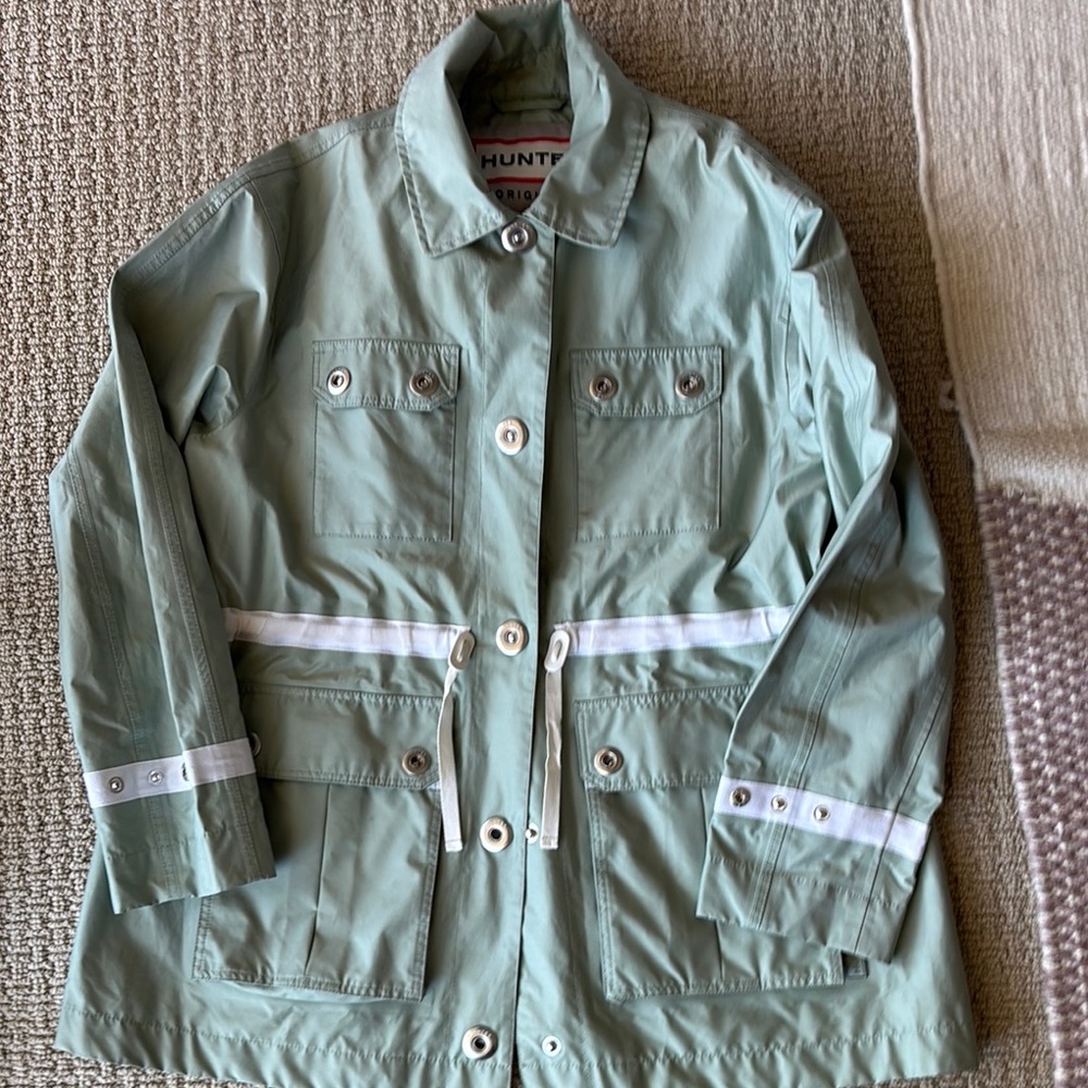 Hunter Green Jacket with White Accents
